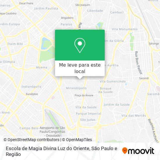 Escola de Magia Divina Luz do Oriente mapa