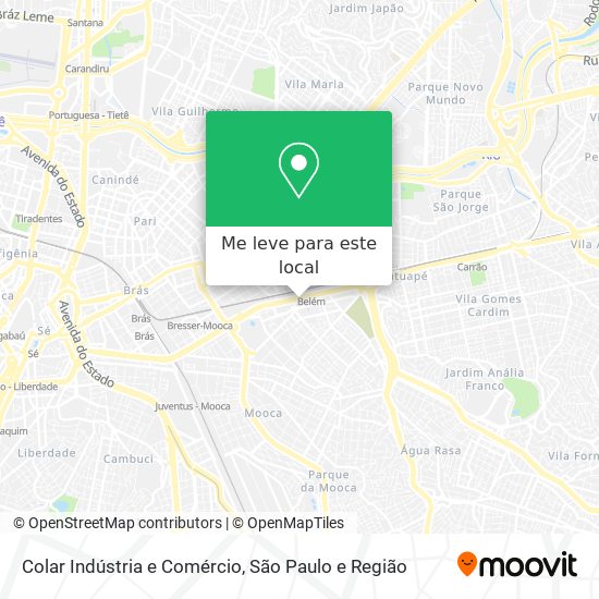 Colar Indústria e Comércio mapa