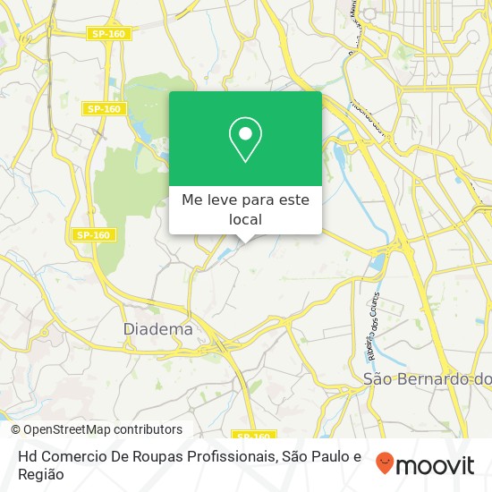 Hd Comercio De Roupas Profissionais, Rua das Figueiras, 173 Taboão Diadema-SP 09940-510 mapa