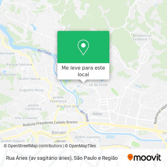 Rua Áries (av sagitário áries) mapa