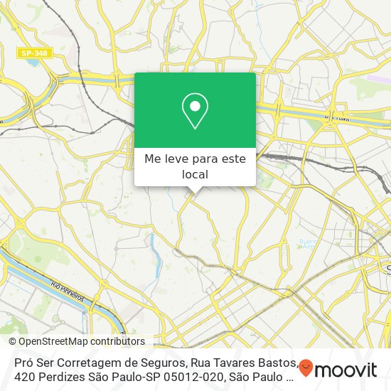 Pró Ser Corretagem de Seguros, Rua Tavares Bastos, 420 Perdizes São Paulo-SP 05012-020 mapa