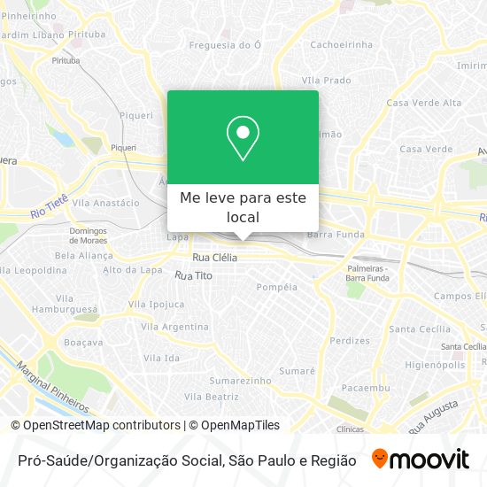 Pró-Saúde/Organização Social mapa