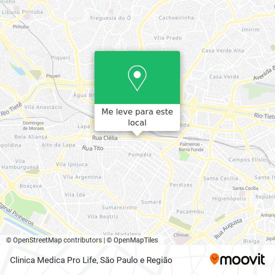 Clinica Medica Pro Life mapa