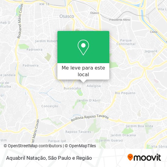 Aquabril Natação mapa