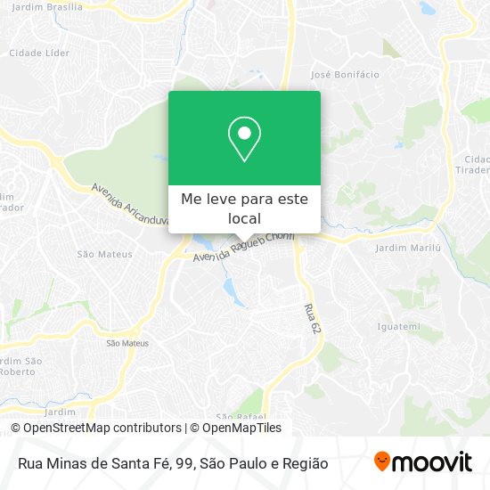 Rua Minas de Santa Fé, 99 mapa