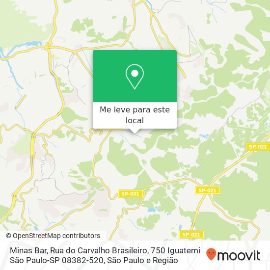 Minas Bar, Rua do Carvalho Brasileiro, 750 Iguatemi São Paulo-SP 08382-520 mapa