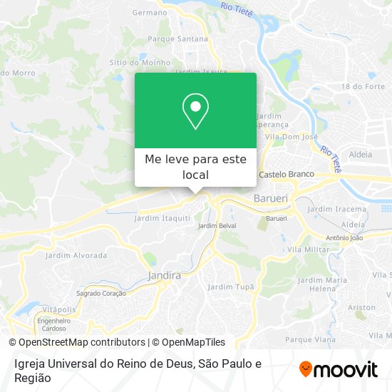 Igreja Universal do Reino de Deus mapa