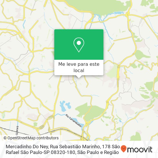 Mercadinho Do Ney, Rua Sebastião Marinho, 178 São Rafael São Paulo-SP 08320-180 mapa