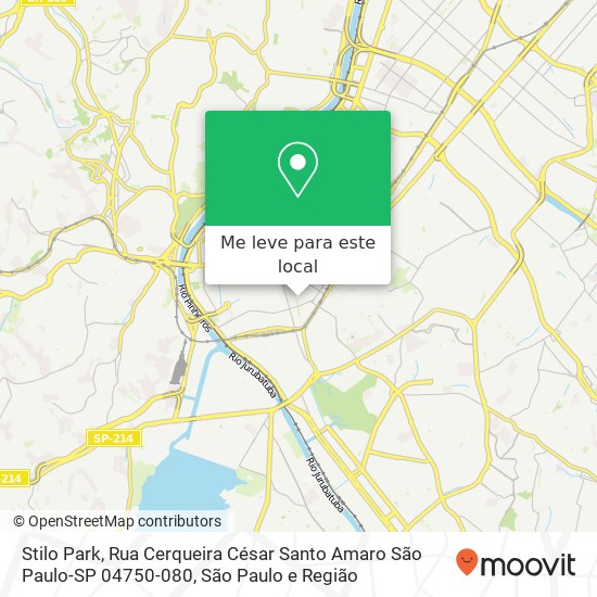 Stilo Park, Rua Cerqueira César Santo Amaro São Paulo-SP 04750-080 mapa