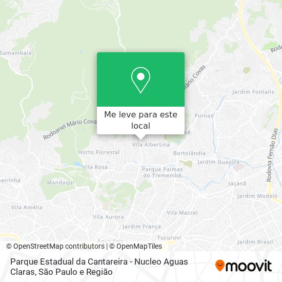Parque Estadual da Cantareira - Nucleo Aguas Claras mapa