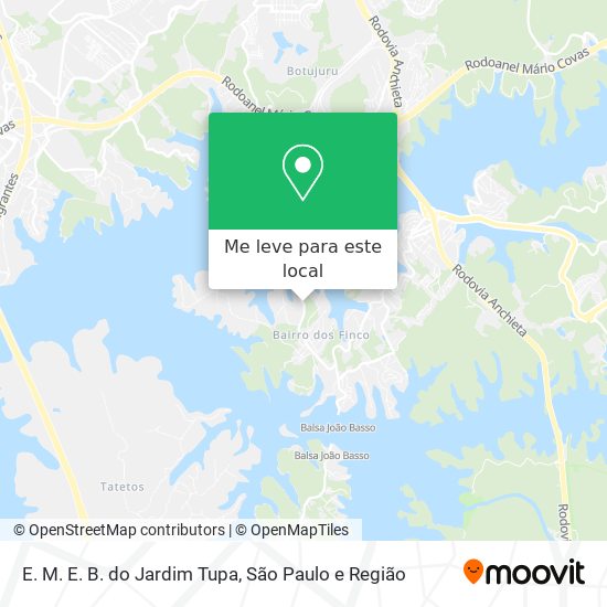 E. M. E. B. do Jardim Tupa mapa