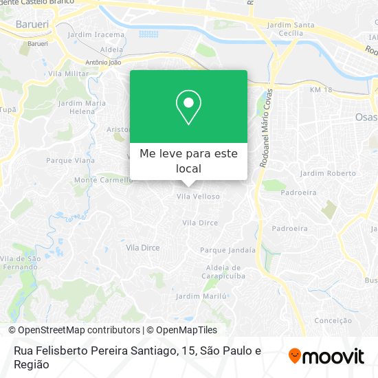 Rua Felisberto Pereira Santiago, 15 mapa