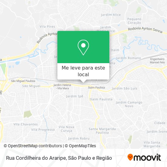 Rua Cordilheira do Araripe mapa