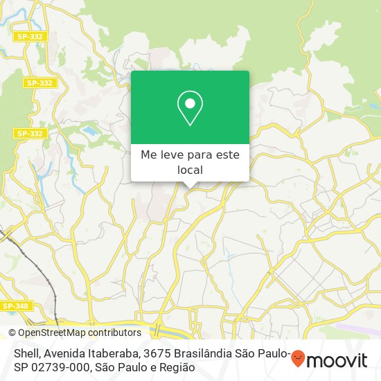 Shell, Avenida Itaberaba, 3675 Brasilândia São Paulo-SP 02739-000 mapa