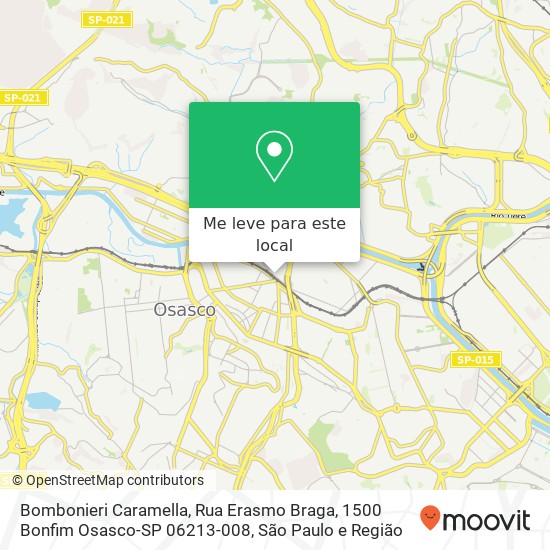 Bombonieri Caramella, Rua Erasmo Braga, 1500 Bonfim Osasco-SP 06213-008 mapa