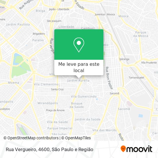 Rua Vergueiro, 4600 mapa