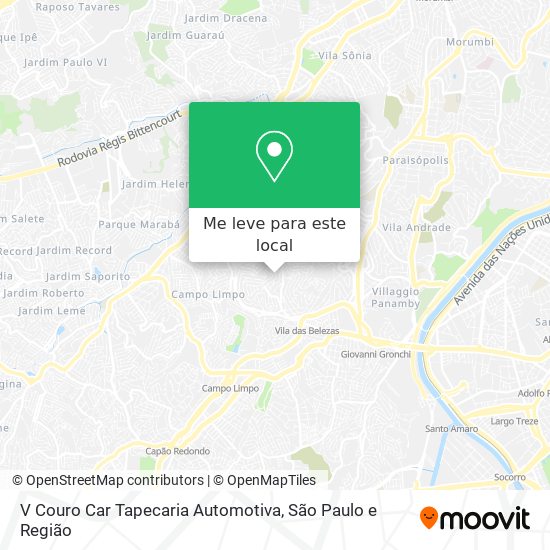 V Couro Car Tapecaria Automotiva mapa