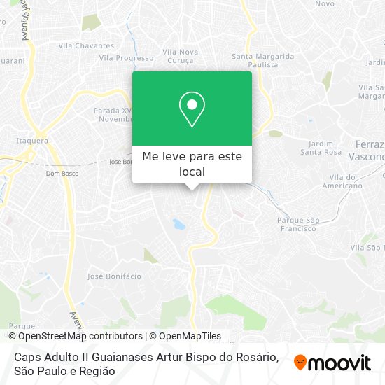 Caps Adulto II Guaianases Artur Bispo do Rosário mapa