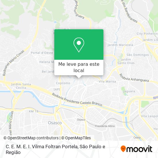 C. E. M. E. I. Vilma Foltran Portela mapa