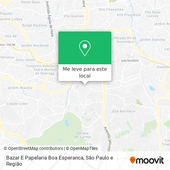 Bazar E Papelaria Boa Esperanca mapa