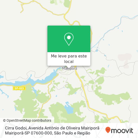 Cirra Godoi, Avenida Antônio de Oliveira Mairiporã Mairiporã-SP 07600-000 mapa