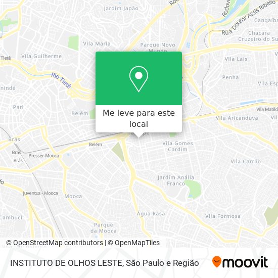 INSTITUTO DE OLHOS LESTE mapa