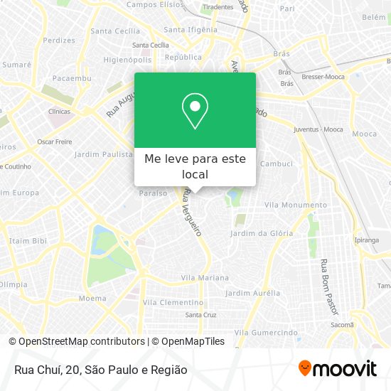 Rua Chuí, 20 mapa