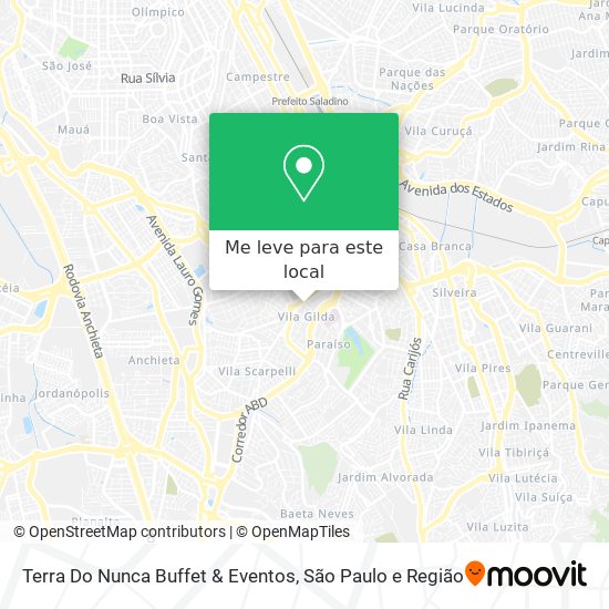 Terra Do Nunca Buffet & Eventos mapa