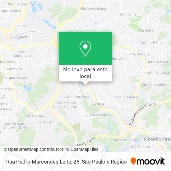 Rua Pedro Marcondes Leite, 25 mapa