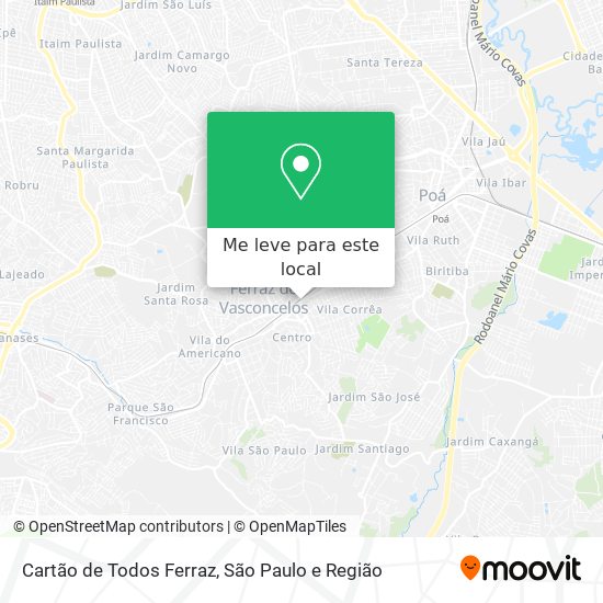 Cartão de Todos Ferraz mapa