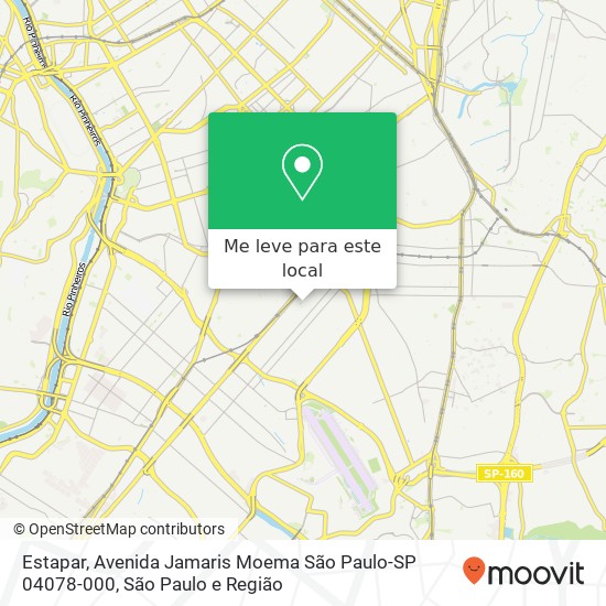 Estapar, Avenida Jamaris Moema São Paulo-SP 04078-000 mapa