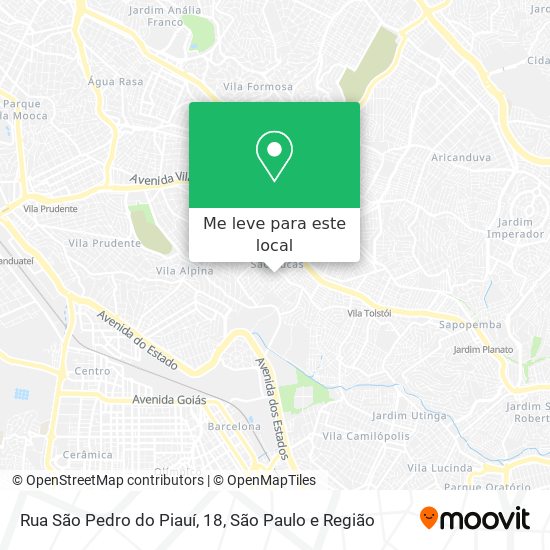 Rua São Pedro do Piauí, 18 mapa