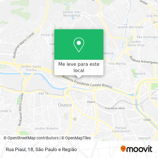 Rua Piauí, 18 mapa