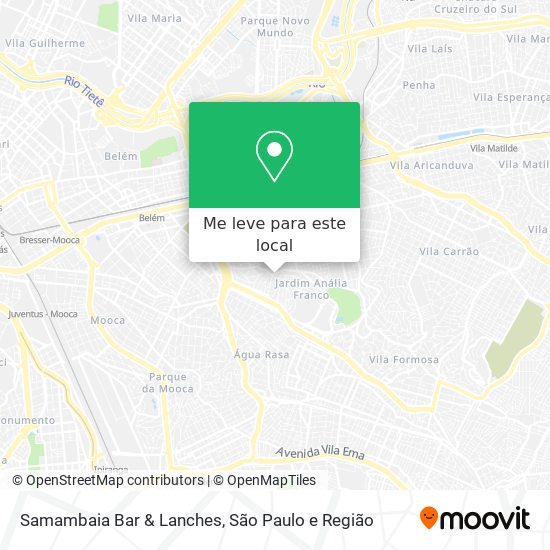 Samambaia Bar & Lanches mapa