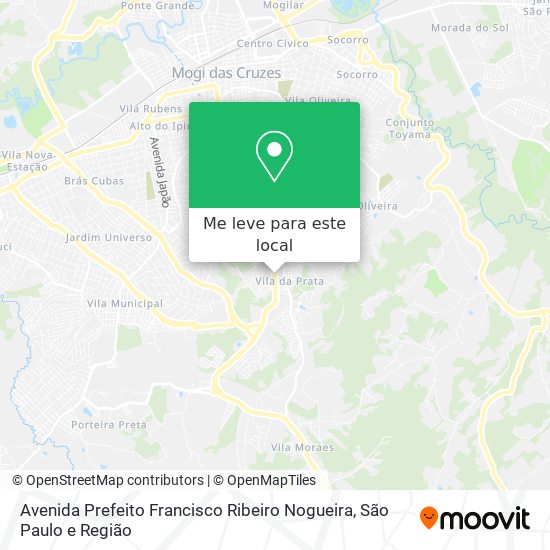 Avenida Prefeito Francisco Ribeiro Nogueira mapa