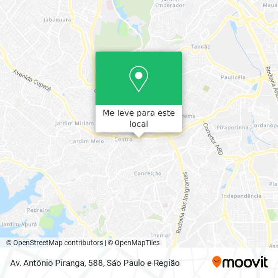 Av. Antônio Piranga, 588 mapa