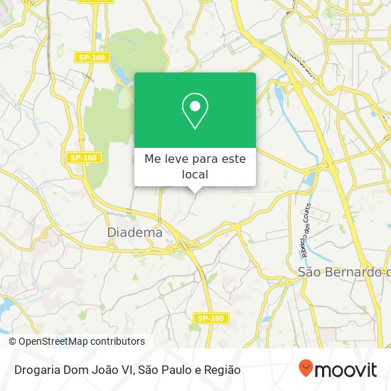 Drogaria Dom João VI, Avenida Dom João VI Taboão Diadema-SP 09940-150 mapa