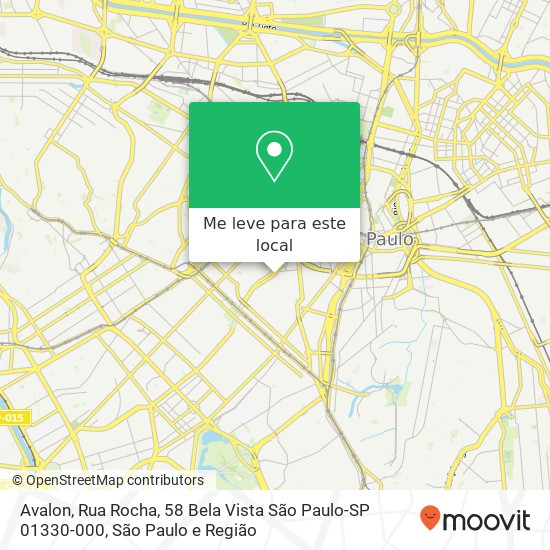 Avalon, Rua Rocha, 58 Bela Vista São Paulo-SP 01330-000 mapa