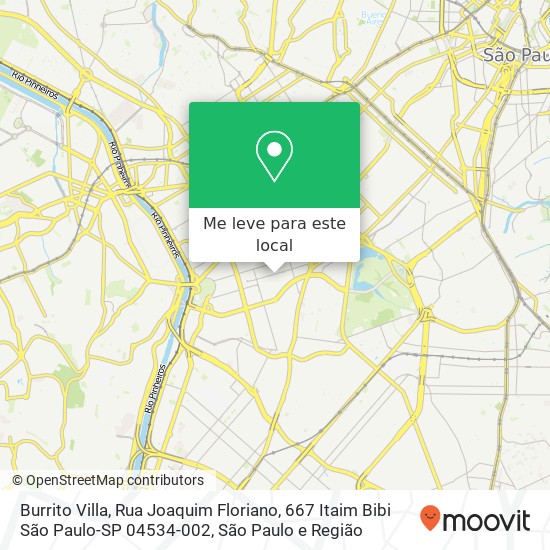 Burrito Villa, Rua Joaquim Floriano, 667 Itaim Bibi São Paulo-SP 04534-002 mapa