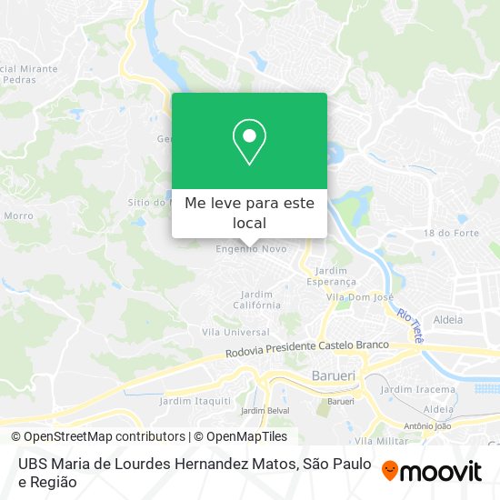 UBS Maria de Lourdes Hernandez Matos mapa
