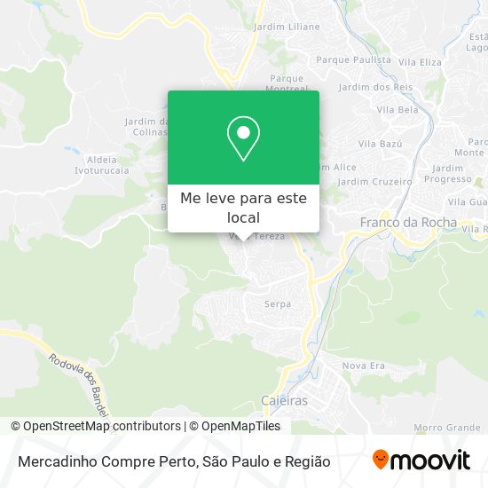 Mercadinho Compre Perto mapa
