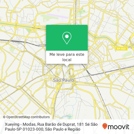 Xueying - Modas, Rua Barão de Duprat, 181 Sé São Paulo-SP 01023-000 mapa