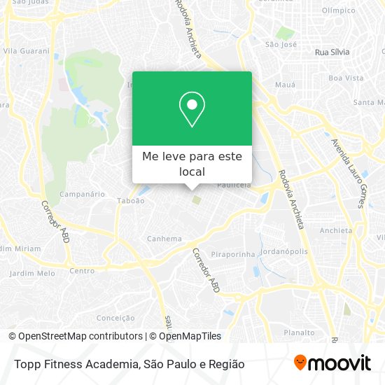 Topp Fitness Academia mapa