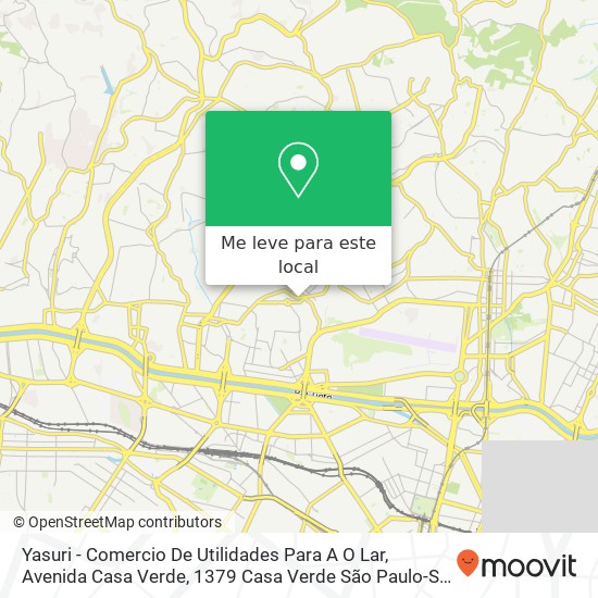 Yasuri - Comercio De Utilidades Para A O Lar, Avenida Casa Verde, 1379 Casa Verde São Paulo-SP 02520-000 mapa