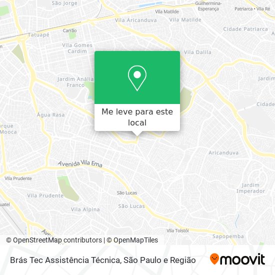 Brás Tec Assistência Técnica mapa