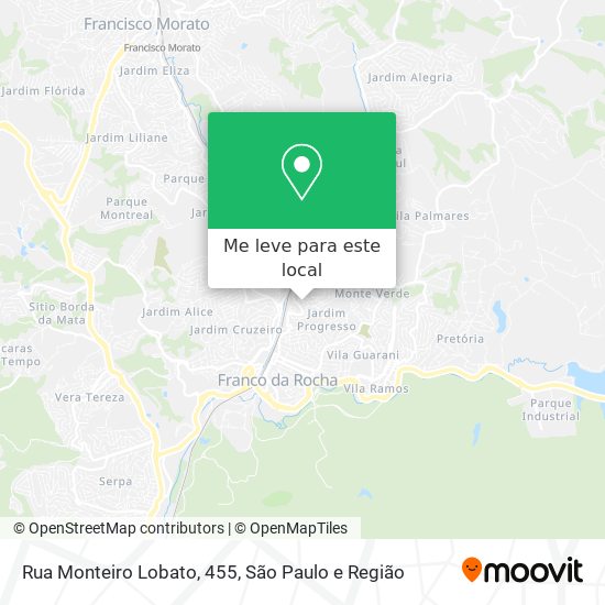 Rua Monteiro Lobato, 455 mapa