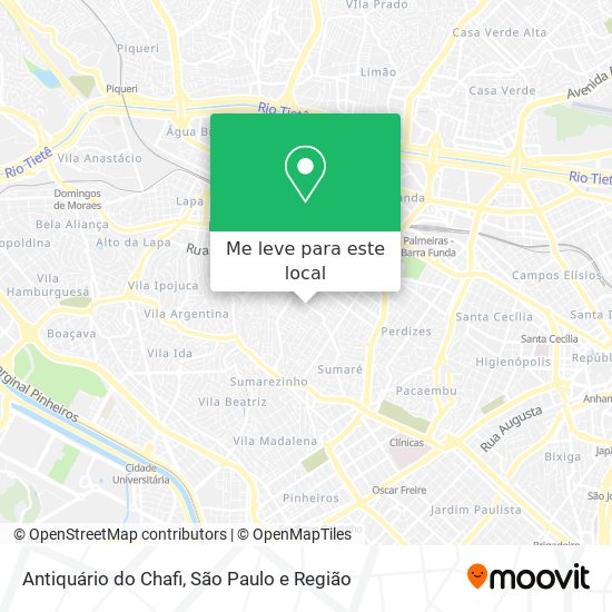 Antiquário do Chafi mapa