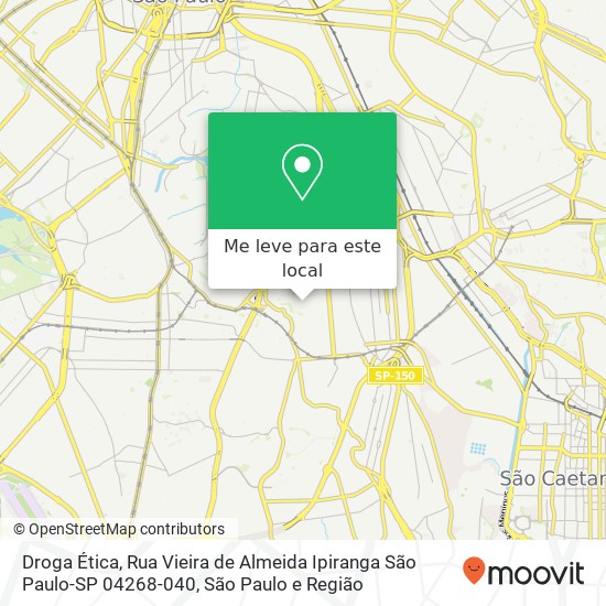 Droga Ética, Rua Vieira de Almeida Ipiranga São Paulo-SP 04268-040 mapa