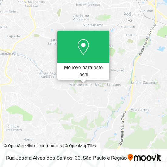Rua Josefa Alves dos Santos, 33 mapa