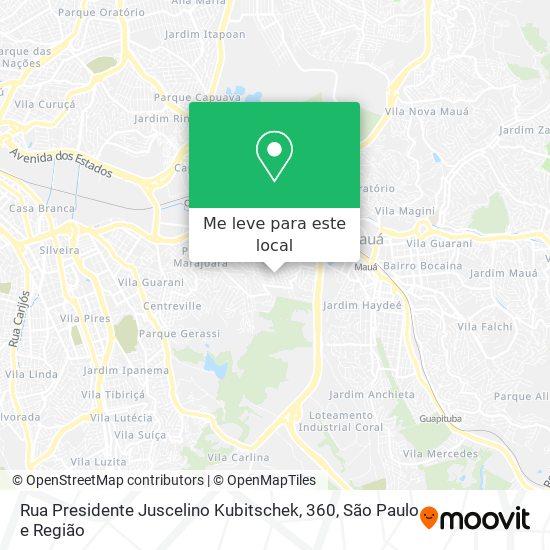 Rua Presidente Juscelino Kubitschek, 360 mapa